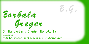 borbala greger business card